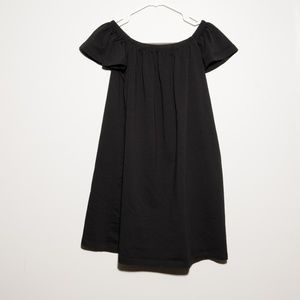 ASOS black off shoulder cap sleeve jersey dress